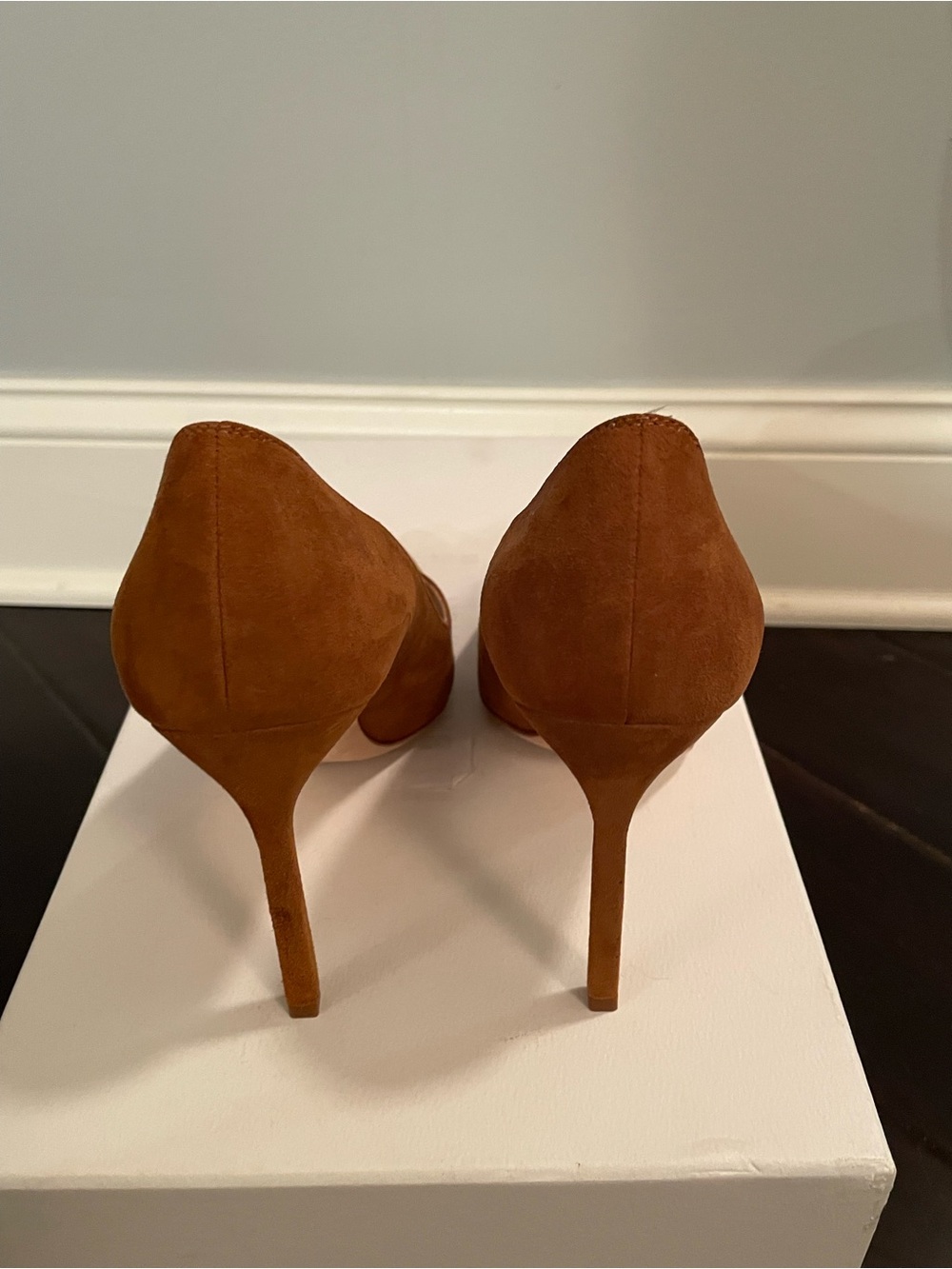 Manolo Blahnik Brown Suede Pointed-Toe Pumps - Picture 6 of 7
